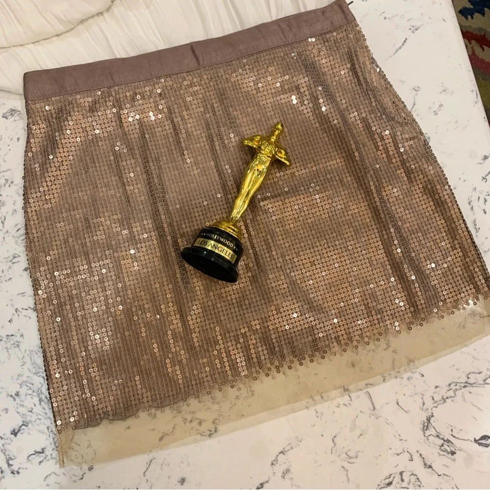 🇫🇷 PROMOD Glamorous High-Waist Stretchable Sequins Skirt - Picture 6 of 11